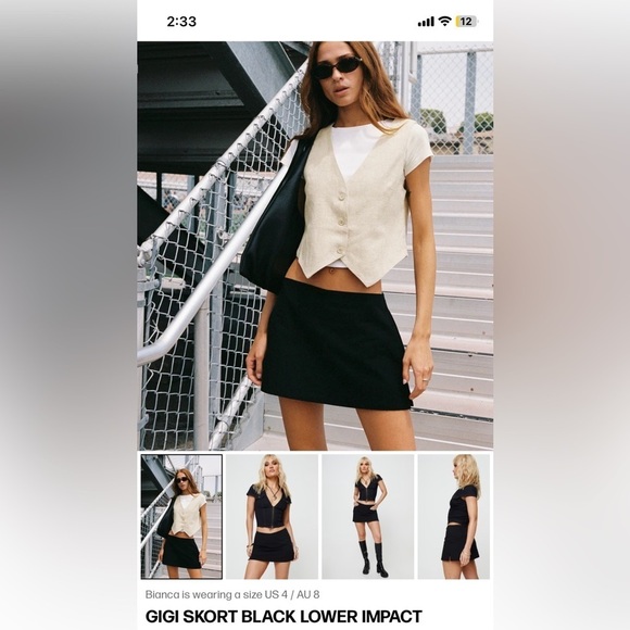 Princess Polly Pants - Princess Polly Gigi mini skort size 10. New without tags nor partial label.